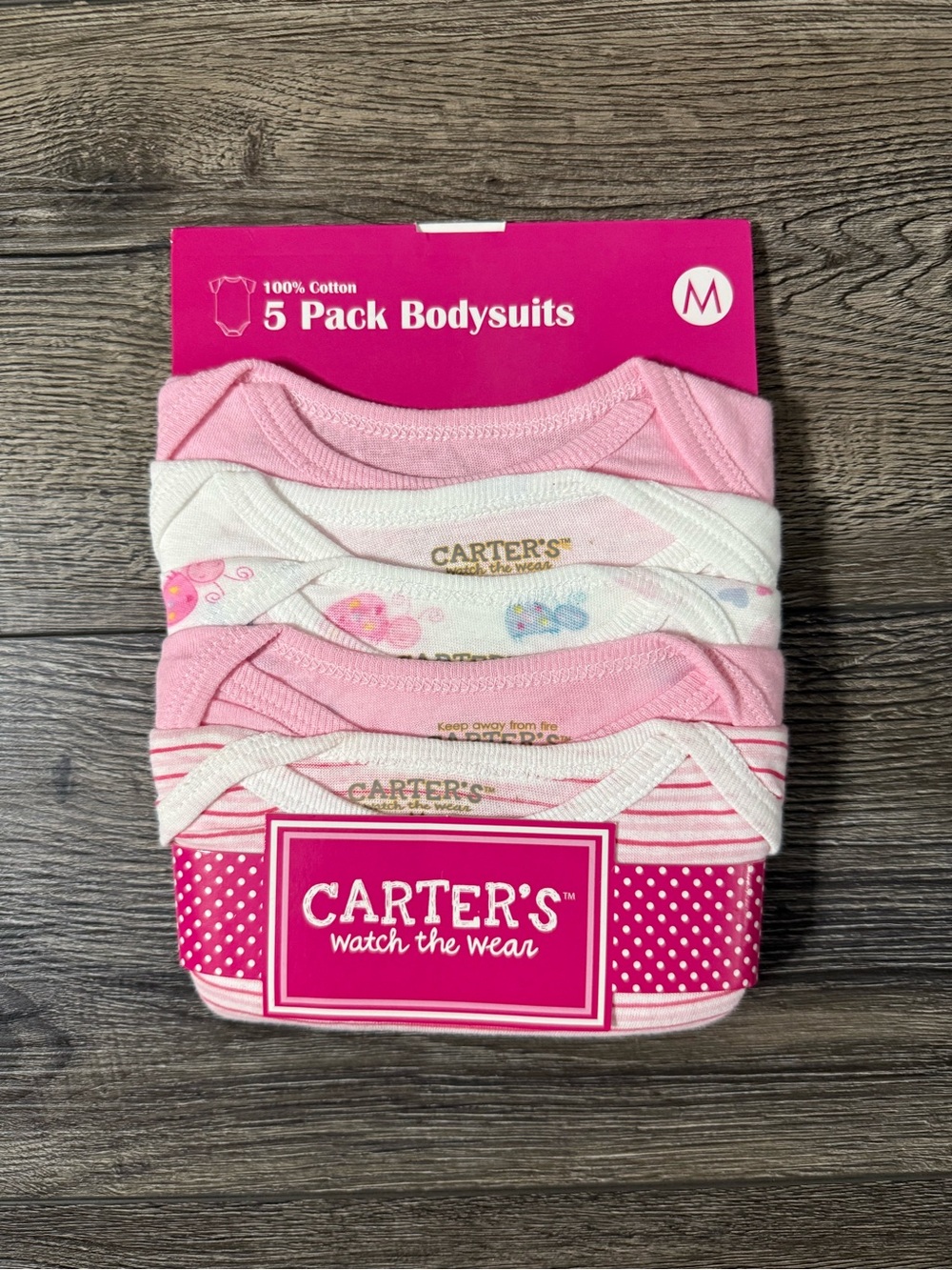 Carter’s Baby Girl 5-Pack Bodysuits 3-6M NWT
